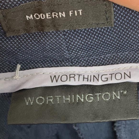 Worthington Blue Modern Fit Ankle Dress Pants - Picture 3 of 9